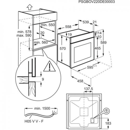 Электрический духовой шкаф ELECTROLUX EOD5H70BZ (черный) 5