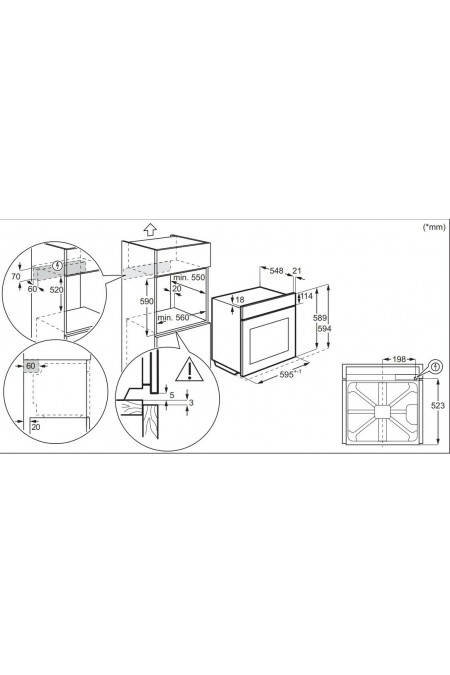 Электрический духовой шкаф ELECTROLUX EOF3H40TH (черный) 1