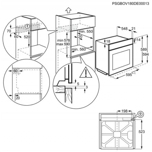Электрический духовой шкаф Electrolux EOF5C70X (черный) 3