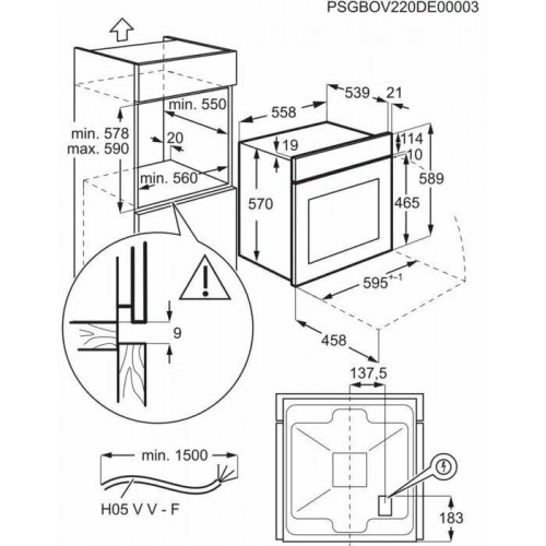 Электрический духовой шкаф ELECTROLUX EOF5H40BX (черный) 4