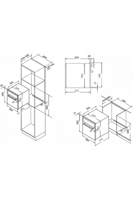 Электрический духовой шкаф Evelux EO 612 EB (черный) 1