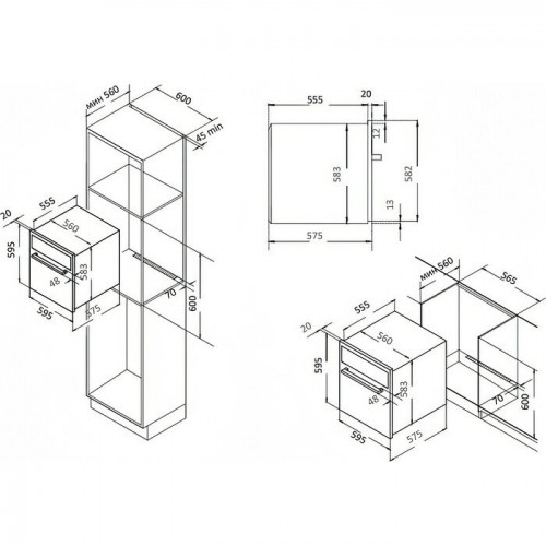 Электрический духовой шкаф Evelux EO 612 EB (черный) 2