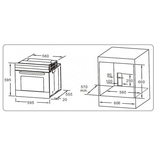 Электрический духовой шкаф Evelux EO 620 B (черный) 1