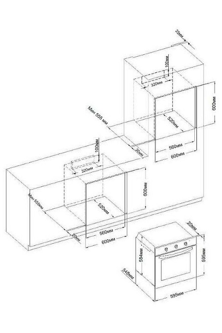 Электрический духовой шкаф Evelux EO 635 PW (белый) 