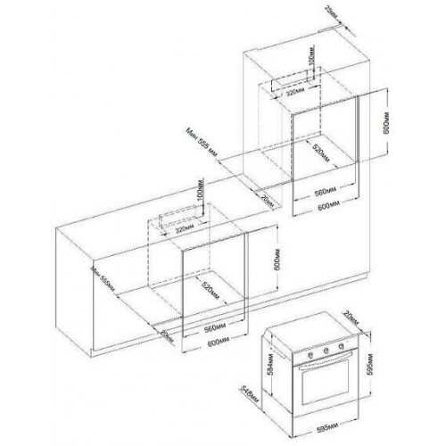 Электрический духовой шкаф Evelux EO 635 PW (белый) 2