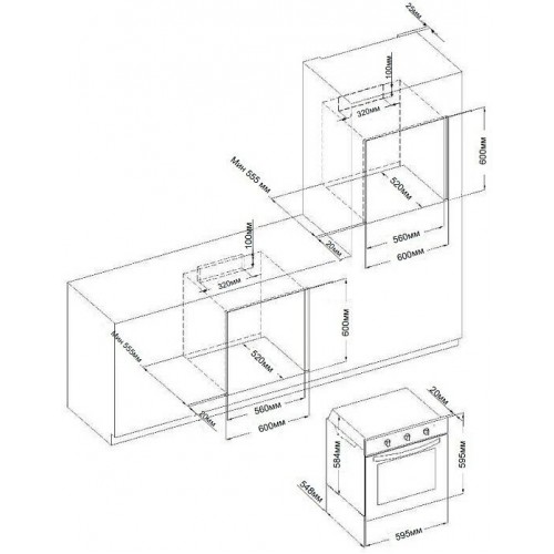 Электрический духовой шкаф Evelux EO 635 PX (черный/нержавеющая сталь) 4