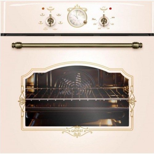 Электрический духовой шкаф GEFEST ДА 602-02 К74 (кремовый с рисунком ретро) 7