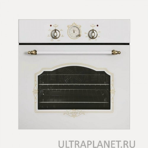 Электрический духовой шкаф GEFEST ДА 602-02 К82 (белый с рисунком ретро) 