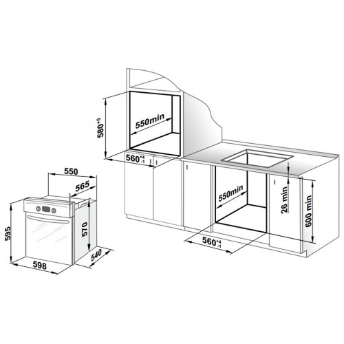Электрический духовой шкаф GEFEST ДА 622-02 К53 (черный с рисунком мрамор) 1