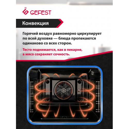 Электрический духовой шкаф Gefest ЭДВ ДА 622-02 АМ (черный) 3