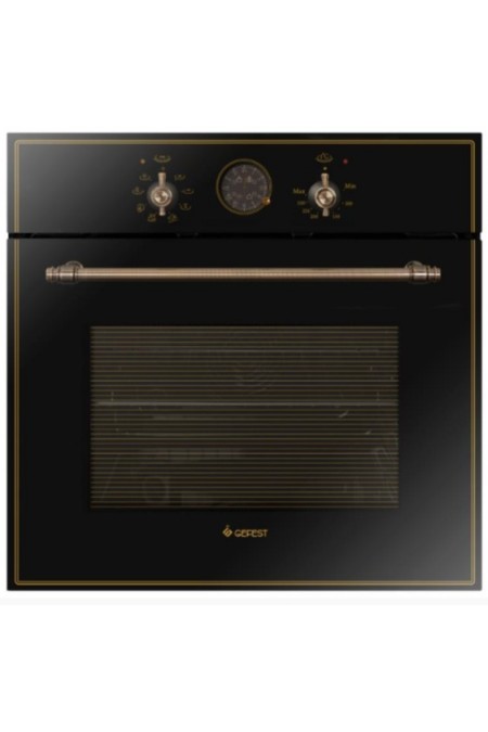Электрический духовой шкаф GEFEST ЭДВ ДА 622-02 К83 (черный с рисунком ретро) 