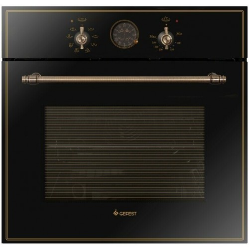 Электрический духовой шкаф GEFEST ЭДВ ДА 622-02 К83 (черный с рисунком ретро) 