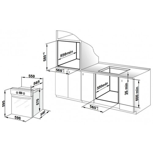Электрический духовой шкаф GEFEST ЭДВ ДА 622-03 К55S (рубиновый с рисунком) 6