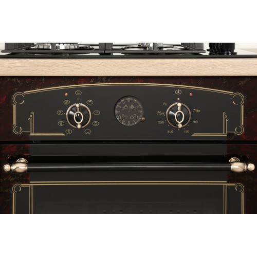 Электрический духовой шкаф GEFEST ЭДВ ДА 622-03 К55S (рубиновый с рисунком) 7