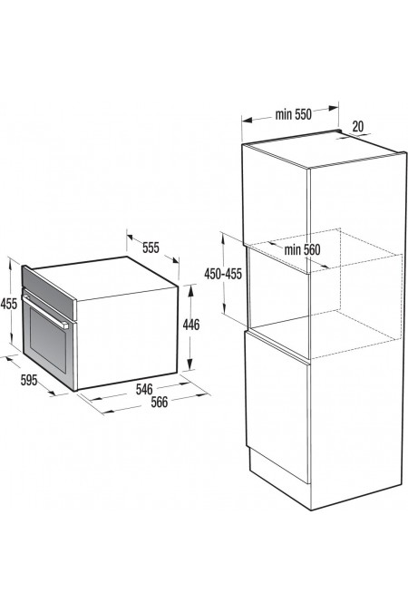 Электрический духовой шкаф Gorenje BCM4547DG (черный) 1