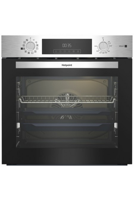 Электрический духовой шкаф Hotpoint-Ariston HSTF 1231 JSAH IX (черный/нержавеющая сталь) 