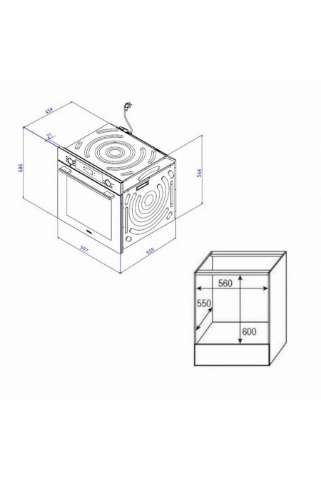 Электрический духовой шкаф Korting OKB 4701 CNRB (бежевый) 1