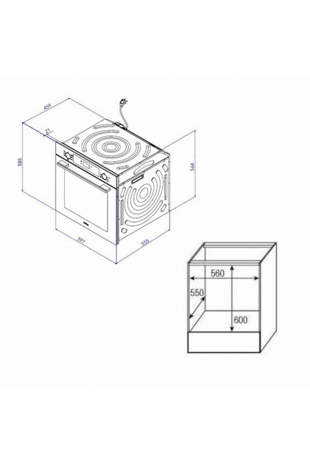 Электрический духовой шкаф Korting OKB 6071 CN (черный) 1