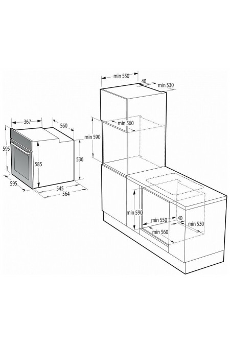 Электрический духовой шкаф Korting OKB 6820 EN (черный) 5