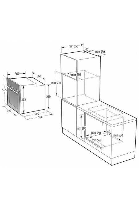 Электрический духовой шкаф Korting OKB 8951 EN ST (черный) 7