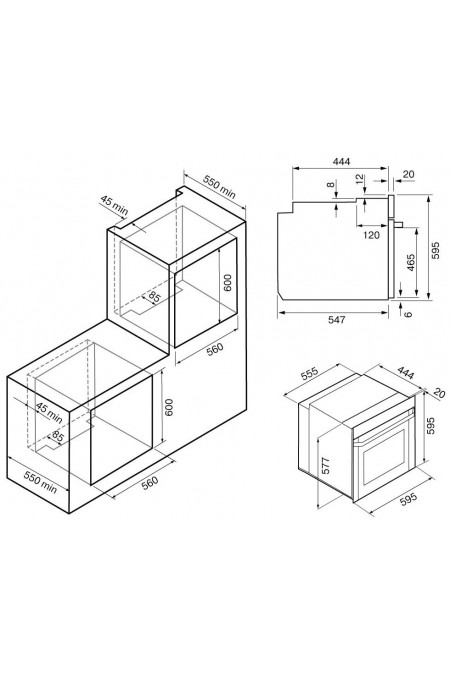 Электрический духовой шкаф Krona BIRNE 60 BL (черный) 5