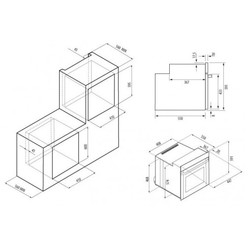 Электрический духовой шкаф Krona BREVE 45 WH (белый) 6