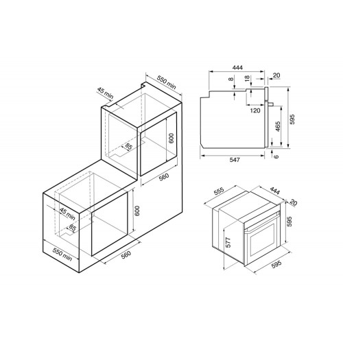 Электрический духовой шкаф KRONA ELEMENT 60 BL/BL (черный) 8