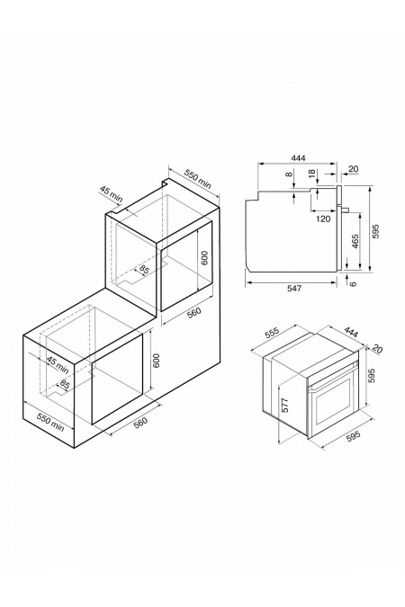 Электрический духовой шкаф Krona ELEMENT 60 BL (черный) 9