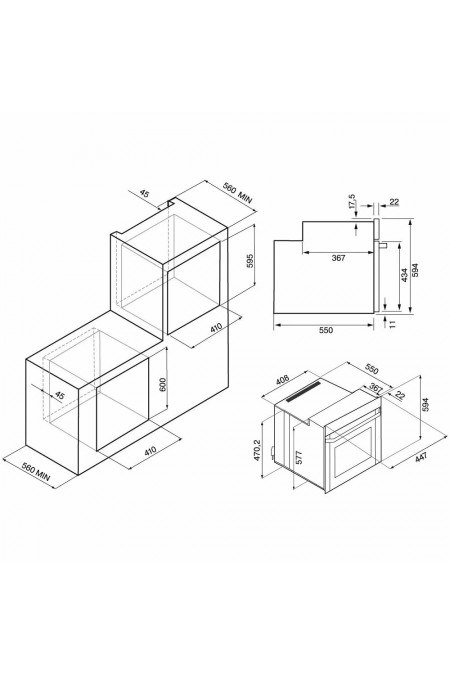 Электрический духовой шкаф Krona LYRA 45 WH (белый) 2