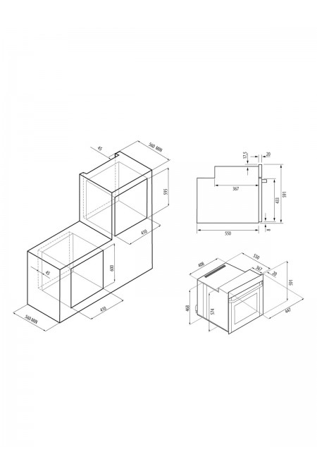 Электрический духовой шкаф Krona MARMO 45 BL (черный) 9