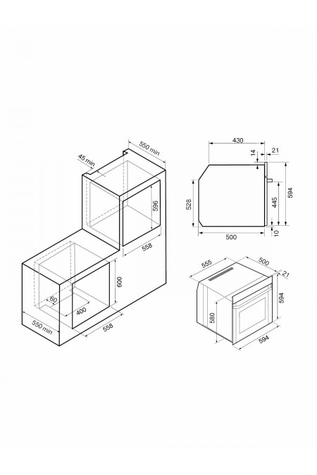 Электрический духовой шкаф Krona ONYX 60H BL/BL (черный) 9