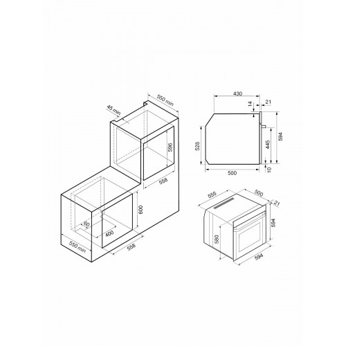 Электрический духовой шкаф Krona ONYX 60H BL/BL (черный) 9