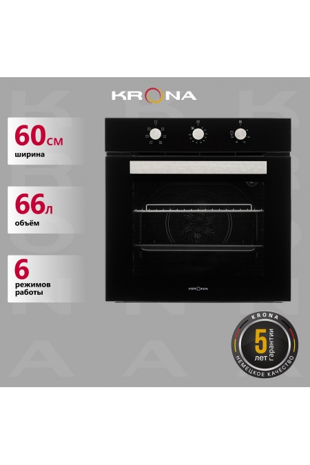 Электрический духовой шкаф Krona ROMANA 60 BL (черный) 1