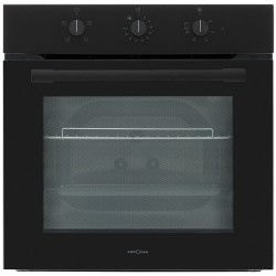 Электрический духовой шкаф Krona SERA 60 BL/BL (черный с нержавеющими ручками)