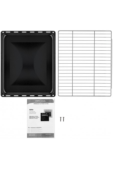 Электрический духовой шкаф Krona SERA 60 BL/BL (черный с нержавеющими ручками) 5