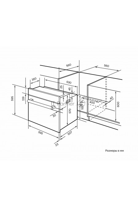 Электрический духовой шкаф LEX EDP 092 WH (белый) 1