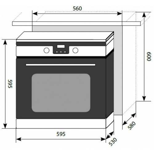 Электрический духовой шкаф LEX EDP 093 IX NEW (серебристый) 1