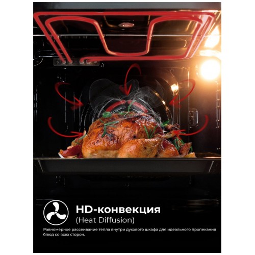 Электрический духовой шкаф LEX EDP 094 BL (черный) 4