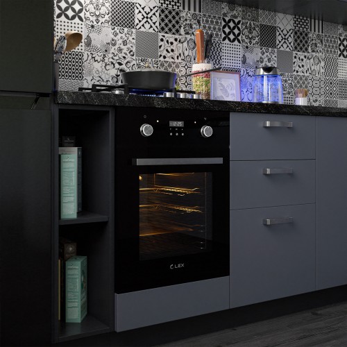 Электрический духовой шкаф LEX EDP 4571 BL (черный) 