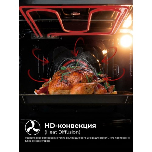 Электрический духовой шкаф Lex EDS 101 BBL (черный/нержавеющая сталь) 4