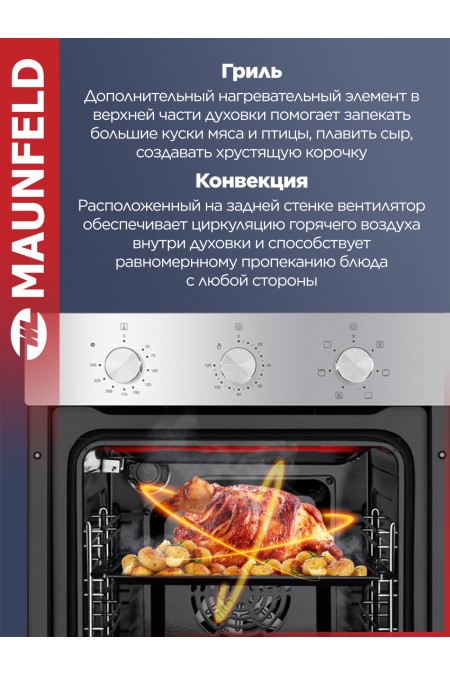 Электрический духовой шкаф MAUNFELD EOEH 5811B (черный) 4