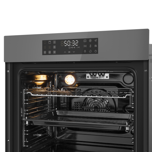 Электрический духовой шкаф MAUNFELD EOEH7614LGR (серый) 5