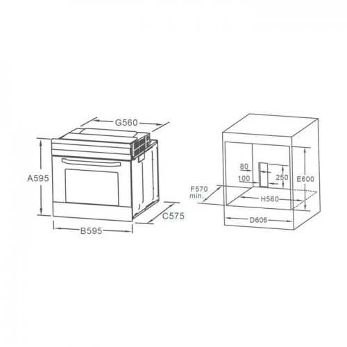 Электрический духовой шкаф Midea MO67003GB (черный) 1