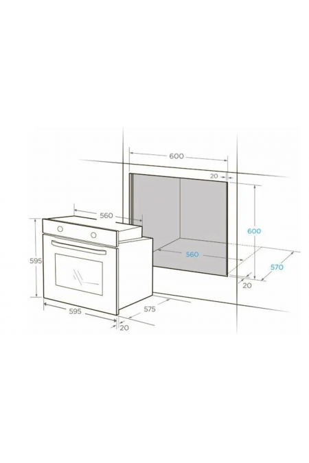 Электрический духовой шкаф Midea MO67003GB (черный) 2