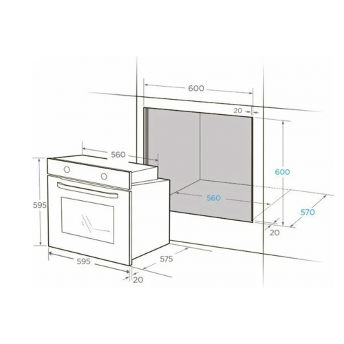 Электрический духовой шкаф Midea MO67003GB (черный) 6