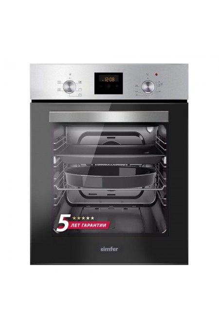 Электрический духовой шкаф Simfer B4EM56016 (нержавеющая сталь/черный) 