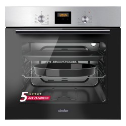 Электрический духовой шкаф Simfer B6EM56024 (нержавеющая сталь/черный)