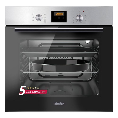 Электрический духовой шкаф Simfer B6EM56024 (нержавеющая сталь/черный) 