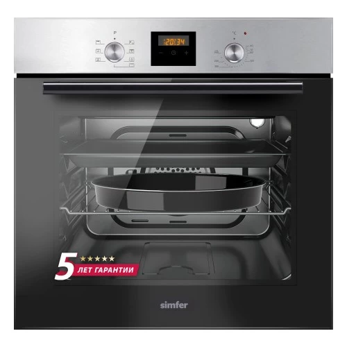 Электрический духовой шкаф Simfer B6EM56024 (нержавеющая сталь/черный) 