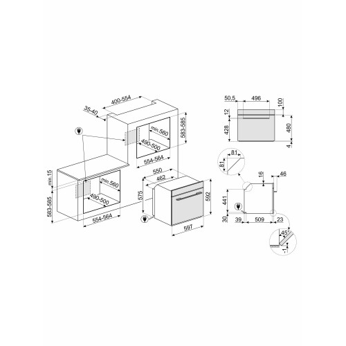 Электрический духовой шкаф Smeg SF6101TB3RU (черный) 2